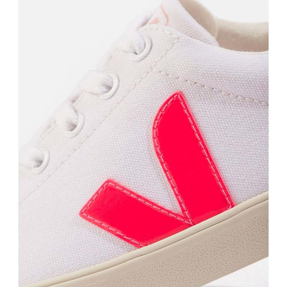 White/Orange/Pink Women's Veja ESPLAR SE CANVAS Shoes | AU 513ZUT